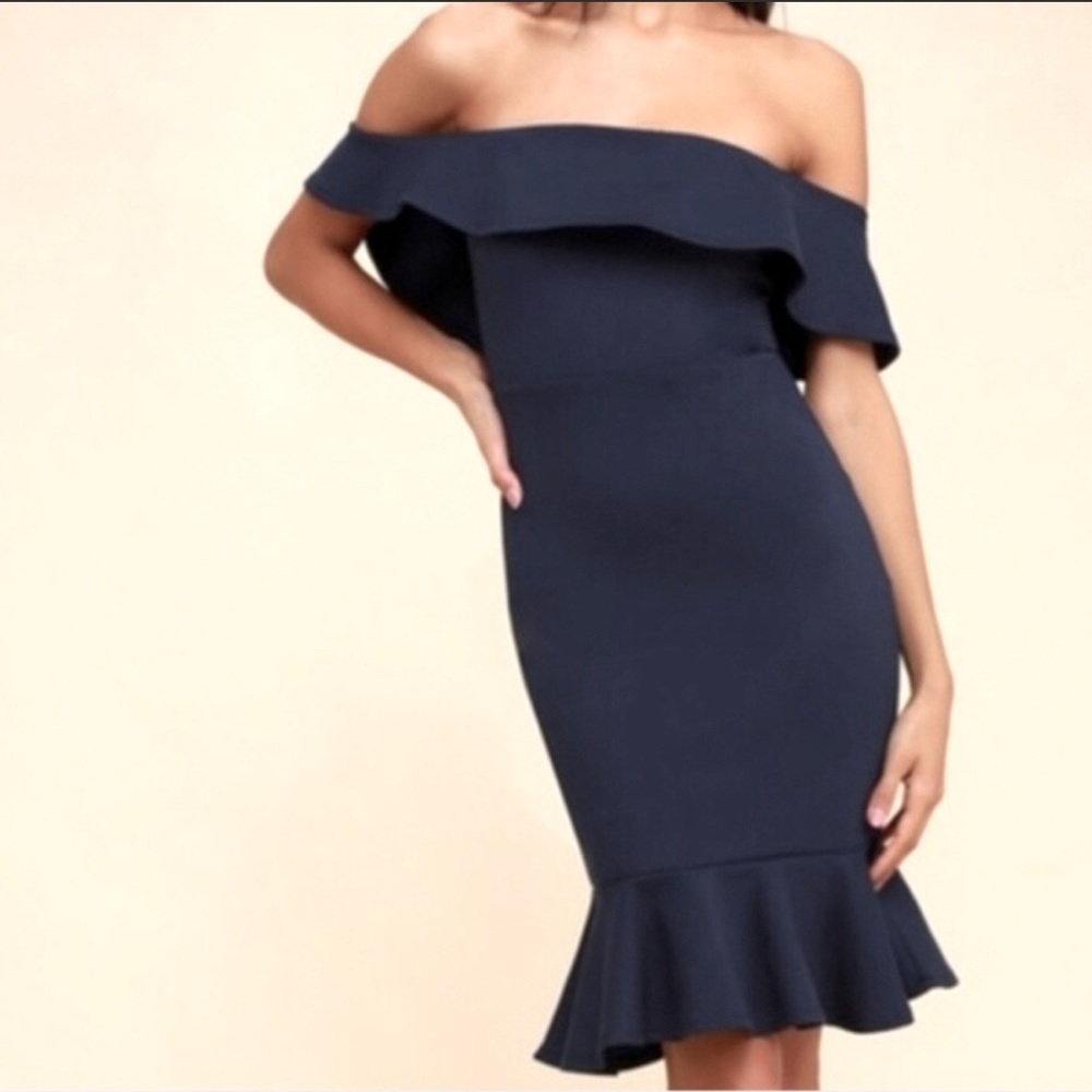 Navy blue midi